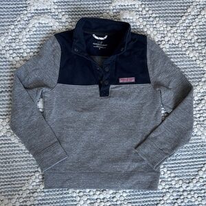 Vineyard Vines Gray and Navy Pullover